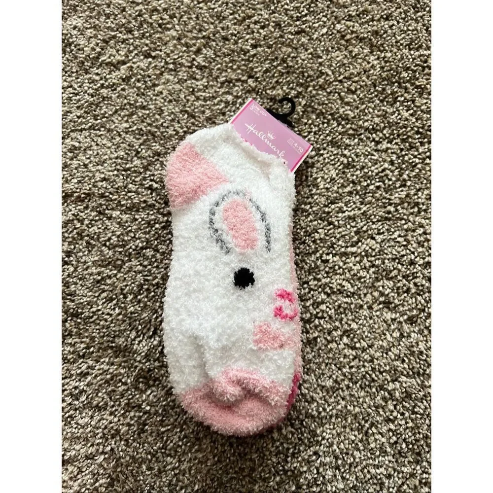 Hallmark Fuzzy Low Cut Easter Socks Woman’s Size 4-10 NEW 3 Pairs